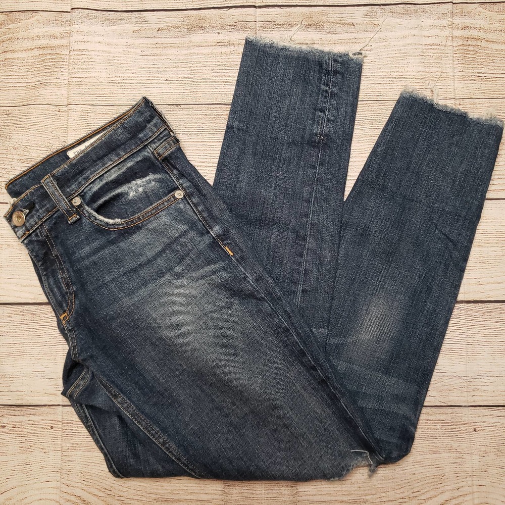 RAG & BONE Dre Capri Distressed Skinny Denim Jeans 24